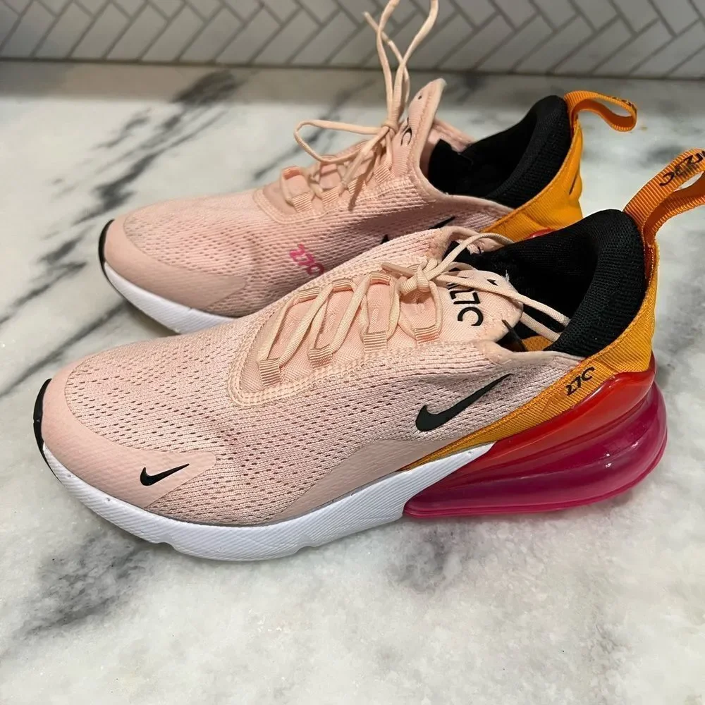 Nike Air Max 270 Washed Coral Black Fuchsia AH6789-603 Womens Size 7 Rare